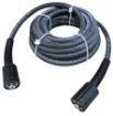 Picture of UberFlex™ High Pressure Wash Down Hose, 1/4" x 50' Swivel Ends with bend restrictions as noted, Black, 3100 PSI