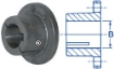 Picture of Split Full Grip "H" Bushing, 1" B Bore, 1/4" x 1/8" Keyway