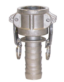 thumbnail image 2 of 2" Stainless Steel Camlock Coupling – Type E Male X Hose Barb – 316 SS 2 of 6