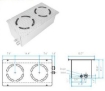 Picture of Undercarriage Cleaning Pan Assembly, Stainless Steel with Stablizer Nozzles LESS Orifices, 3/4" FPT Inlet