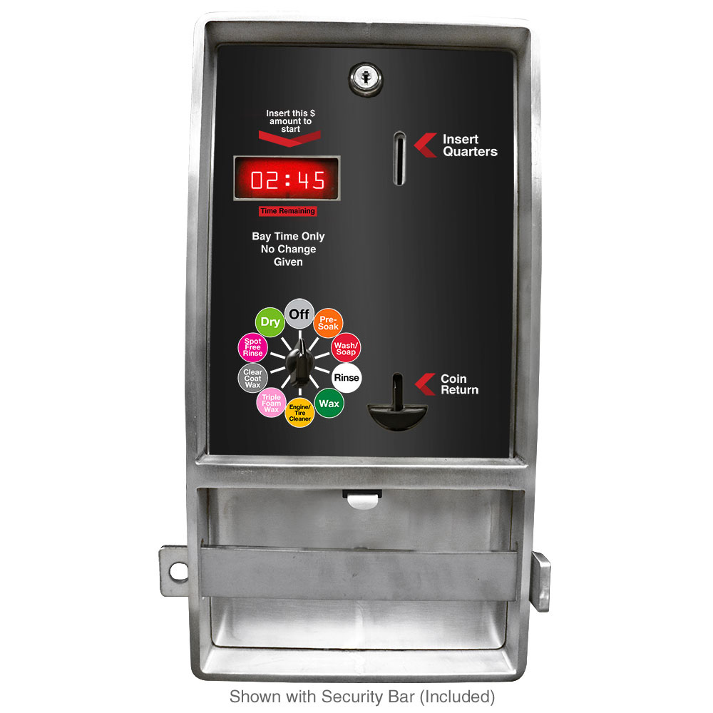 Coin Meter, Stainless, Coin Drawer Style, Digital Readout, 8 Position ...