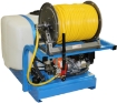 Picture of Space Saver Skid Sprayer, 100 Gallon with 7560NR Roller Pump, 5.5 HP Honda Engine, 11.2 GPM, 150 PSI, *Manual/Crank Hose Reel