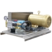 Picture of Car Wash Prep System (Gravity Feed), Pulley Drive: 5 HP Single Pump Unit on Stainless Steel Baseplate, 3 PH