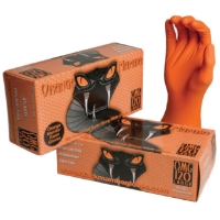 Picture of Disposable Nitrile Gloves, Orange, 8-mil, Box / 100 X-Large