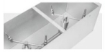 Picture of Undercarriage Cleaning Pan Assembly, Stainless Steel with Stablizer Nozzles LESS Orifices, 3/4" FPT Inlet