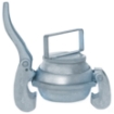 Picture of Male Ball Plug for Sphere Lock Coupling, Bauer-Style, 4", Working Pressure 217 PSI, Galvanized, Type B-G, Includes Locking Lever Ring