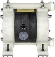 Picture of Air Operated Diaphragm Pump, 1/4" FPT Ports, Polypropylene Body, Teflon Diaphragm, 3.4 GPM @ 7 cfm air