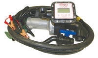 Picture of 12 Volt CT6HF Diaphragm Pump Unit with SEM-10 Meter, Hose & Nozzle & 2" x 1" Suction Elbow, EPDM Seals