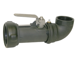 Picture of 90 Degree Swivel Dry Break Coupler, 2" FPT x Coupler, Aluminum