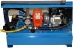 Picture of Space Saver Skid Sprayer, 100 Gallon with 7560NR Roller Pump, 5.5 HP Honda Engine, 11.2 GPM, 150 PSI, *Manual/Crank Hose Reel