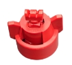 Picture of Turbo TwinJet Nozzle Assembly with Cap, Tip and EPDM Gasket, Twin Flat Spray Tip, Polymer, 110°, .04 Orifice, Red