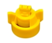 Picture of Turbo TwinJet Nozzle Assembly with Cap, Tip and EPDM Gasket, Twin Flat Spray Tip, Polymer, 110°, .02 Orifice, Yellow