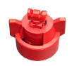 Picture of Turbo TwinJet Nozzle Assembly with Cap, Tip and EPDM Gasket, Twin Flat Spray Tip, Polymer, 110°, .04 Orifice, Red