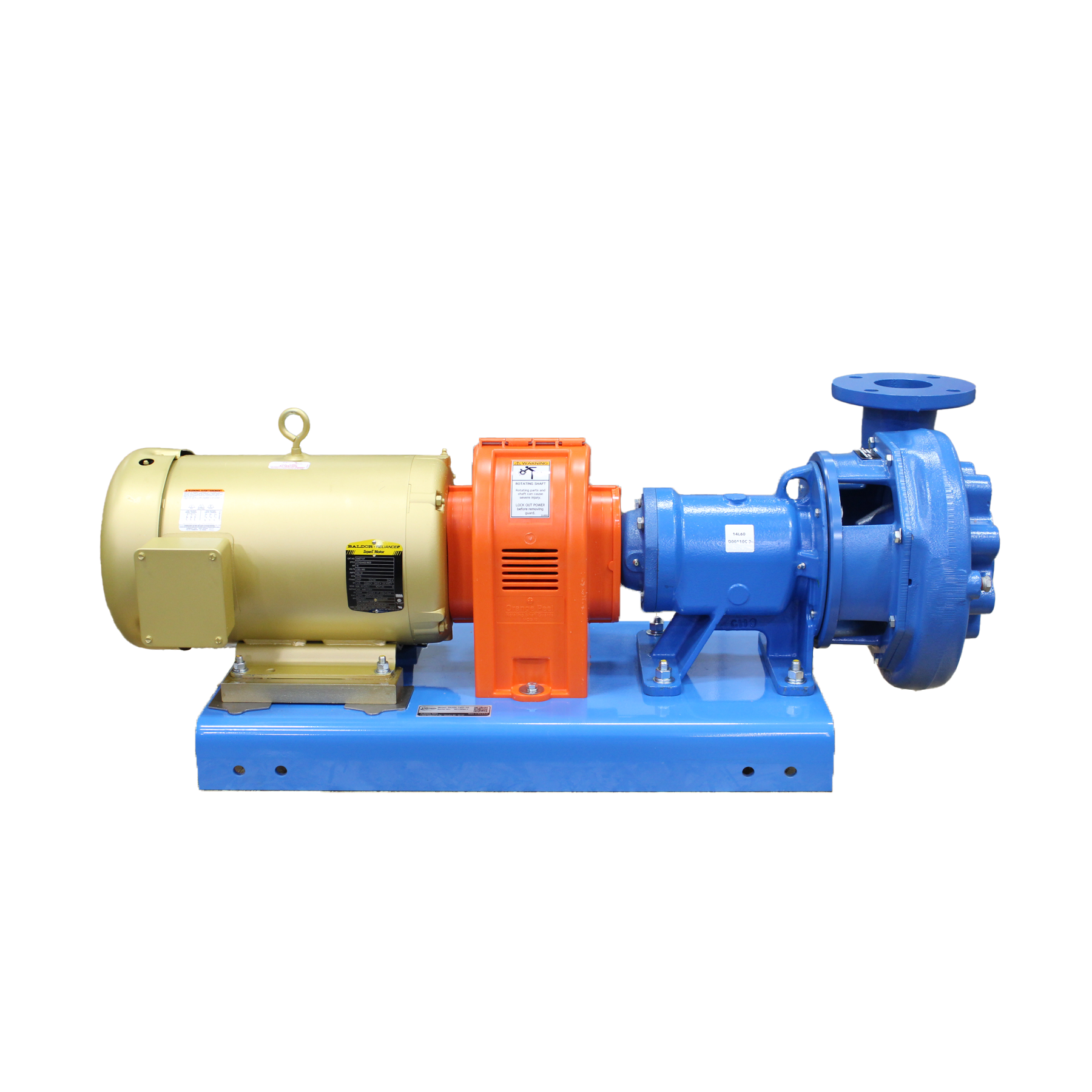 Picture of Straight Centrifugal Pump / Motor Unit, Cast Iron, 6" x 4" Flanged Ports, 1060 GPM MAX, 1.0 Max SG, 25 HP Motor - 3 PH