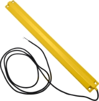 Treadle Switch, Ramped, 24IN x 3IN, Yellow, 10 Ft Lead Wires