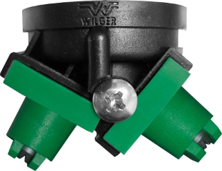 Wilger Combo-Jet® Nozzle, Dual-Angle Max (DAM) Series, 30° Forward