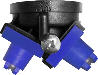 Wilger Combo-Jet® Nozzle, Dual-Angle Max (DAM) Series, 30° Forward