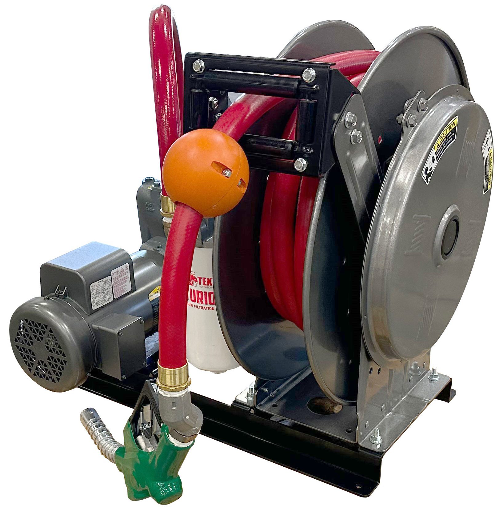 Picture of High Volume Diesel Fuel Transfer Pump Unit, 1" x 38 ft. Hose, 32 GPM Flowrate, 3 HP, 1 PH Motor