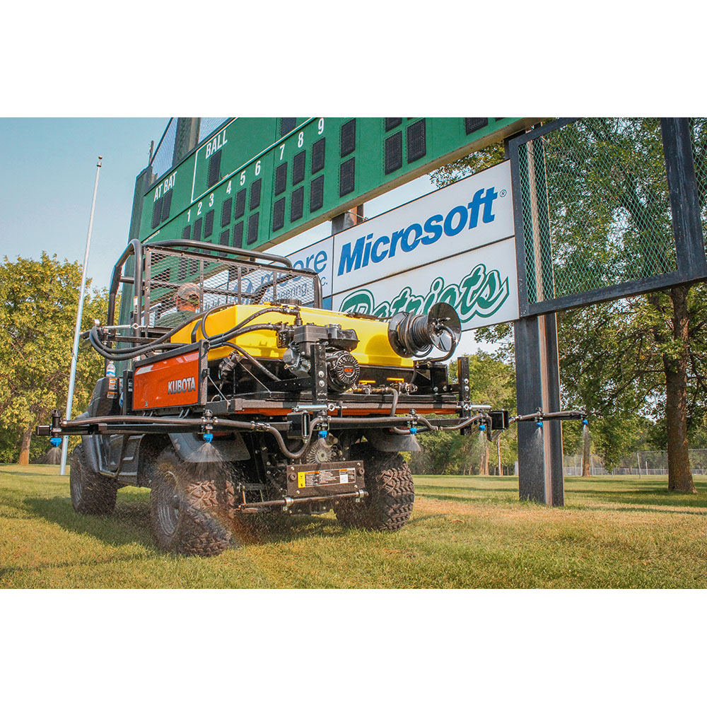 Picture of UTV Skid Sprayer, Centrifugal Pump, Manual TeeJet Shut-off Valves, 4HP Honda GX120 Engine, 100 Gallon, Swing Away Control Arm