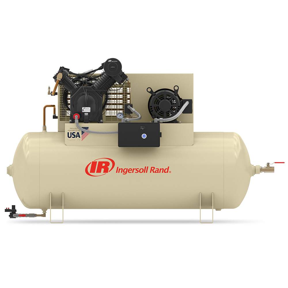 Picture of Two Stage Air Compressor, 80 Gallon, Vertical, 5 HP, 3 PH, 230V Motor, 16.8 @ 90 PSI CFM Rating, †32305880 Startup Kit No.