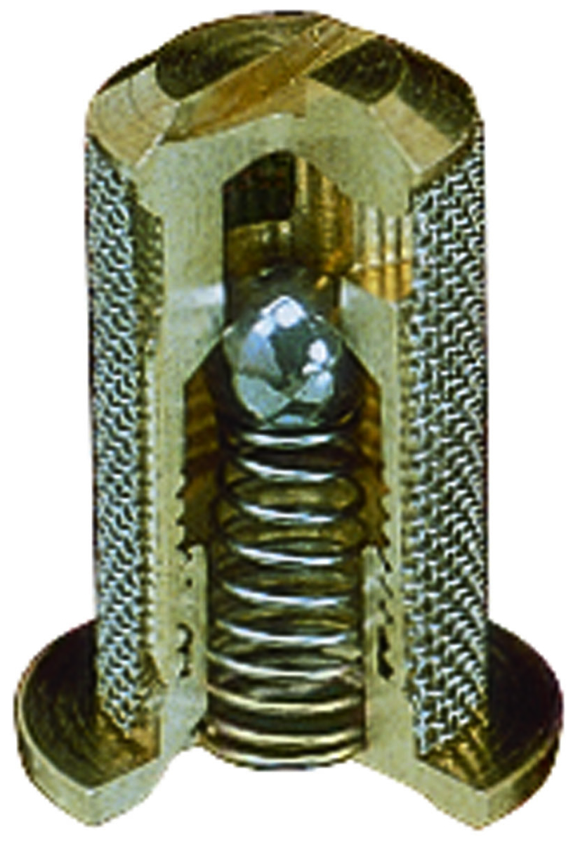 Picture of Nozzle Check Valve Strainer, Brass Body, 50 Mesh Stainless Screen, 10 PSI Spring