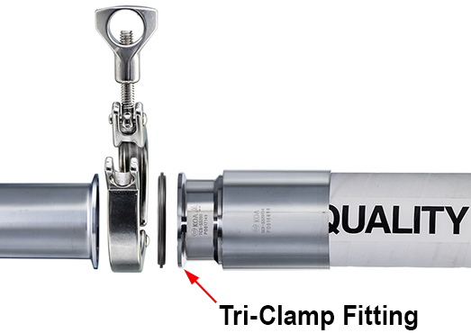 Picture of Sanitary Clamps for Tri-Clamp Fitting, Double Pin, 500 PSI @ 70° F, 1" & 1-1/2"